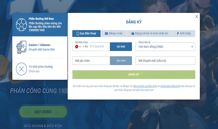 Hướng Dẫn Đăng Ký 1xBET Chi Tiết Chỉ Với 3 Bước Đơn Giản 2 Các Bước Hoàn Tất Quá Trình Đăng Ký