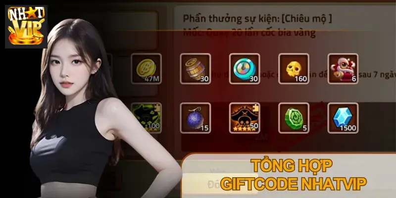 Danh sách các loại Giftcode Nhatvip phổ biến và giá trị của chúng