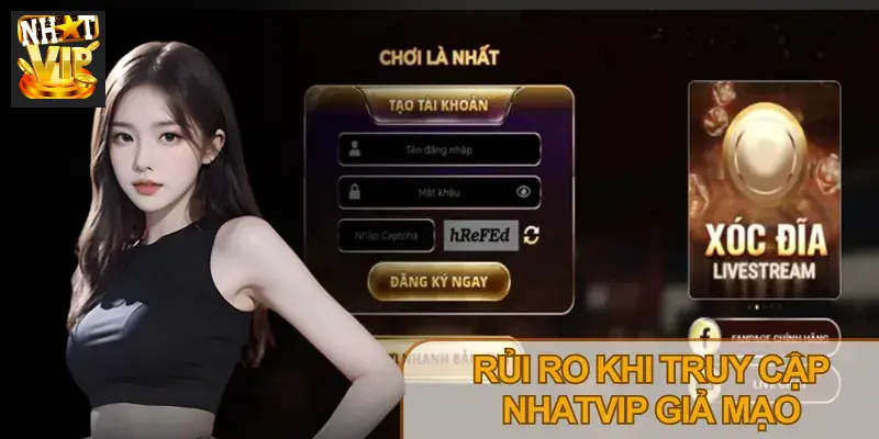Cảnh báo rủi ro mất tài khoản khi truy cập Nhatvip giả mạo